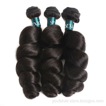 Wholesale Quality Grade 12A  Indian Loose Wave Human Hair Bundles 30 40 Inches Cuticle Aligned Loose Wave Brazilian Hair Bundles